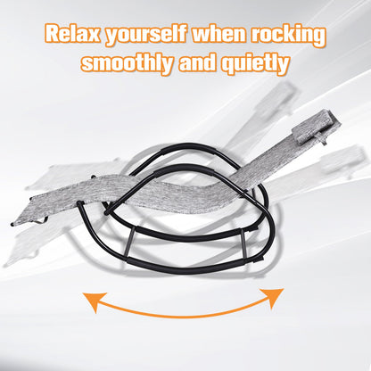 Outsunny Steel Frame Zero Gravity Rocking Lounge Chair With Pillow Grey