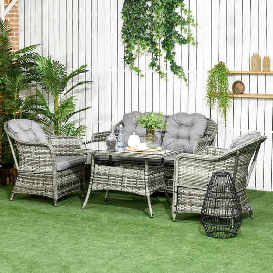4 Seater PE Rattan Garden Furniture