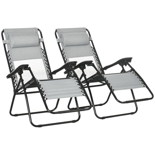 Garden Recliner Chairs Set of 2