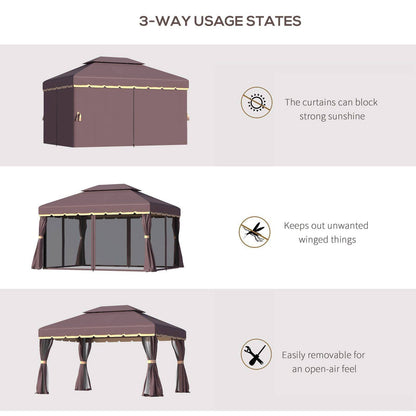 3 x 4m Aluminium Garden Gazebo