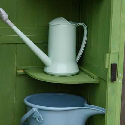 Rustica 179cm Single Door Apex Garden Store Fir Wood Green by Steadfast
