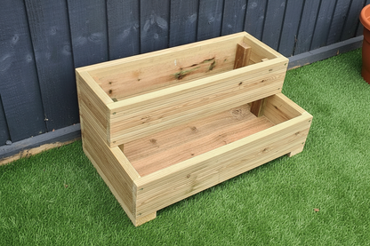 L-Shaped 2 Tier Decking planter