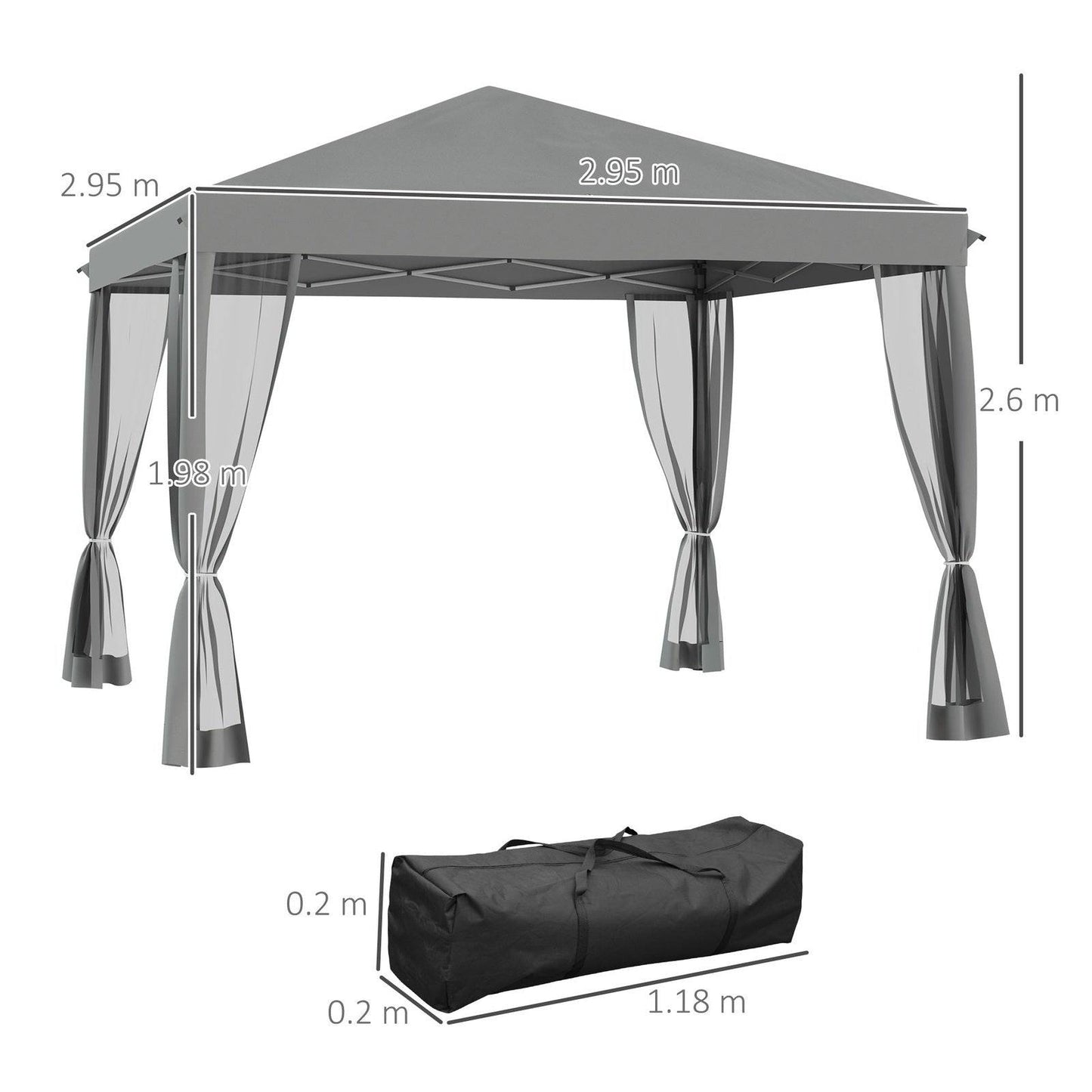 3 x 3 m Pop Up Gazebo