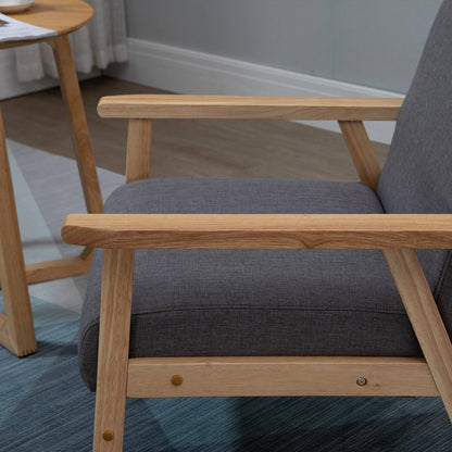 Minimalistic Wooden Frame Accent Chair