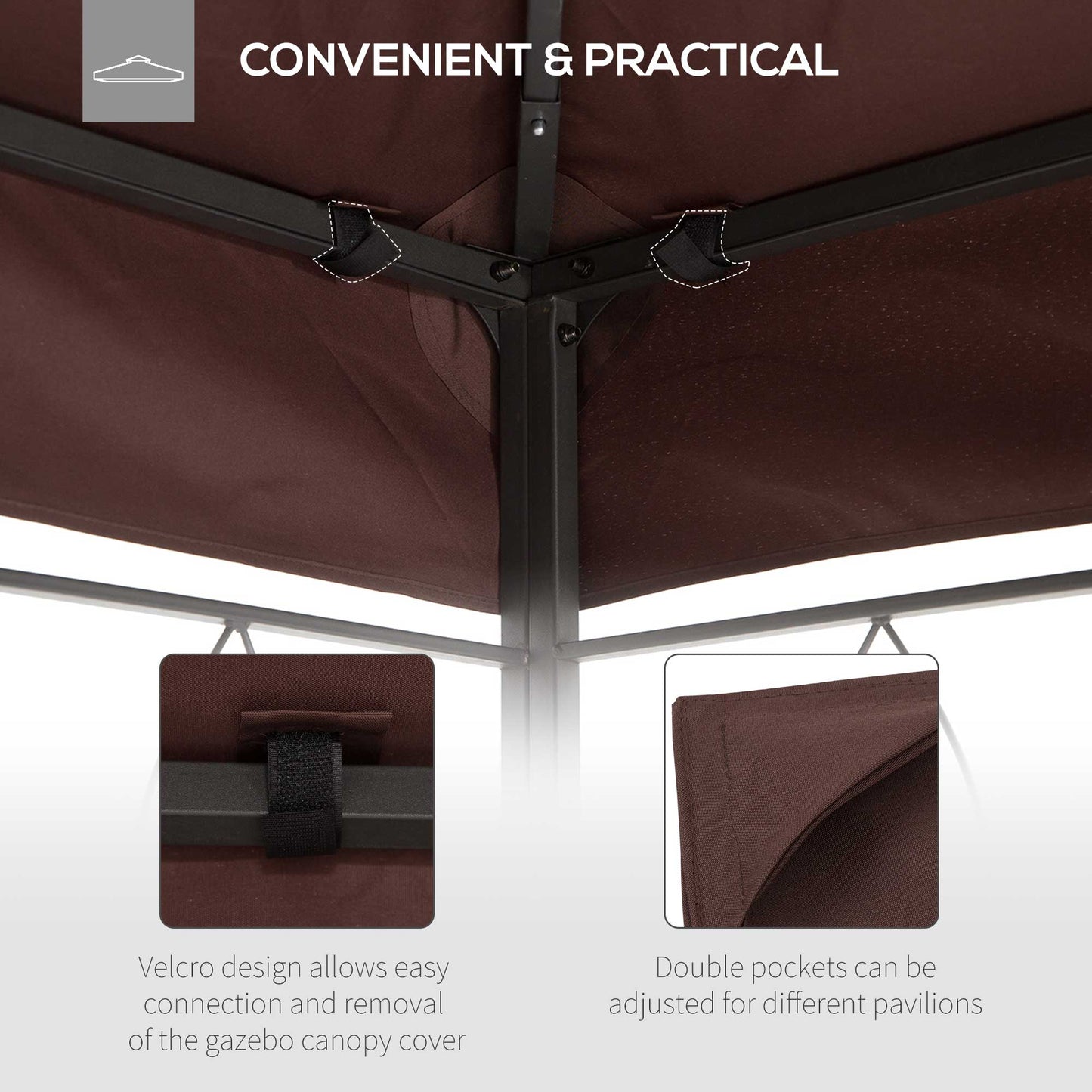 Outsunny 3X4M Gazebo Canopy Replacement Cover