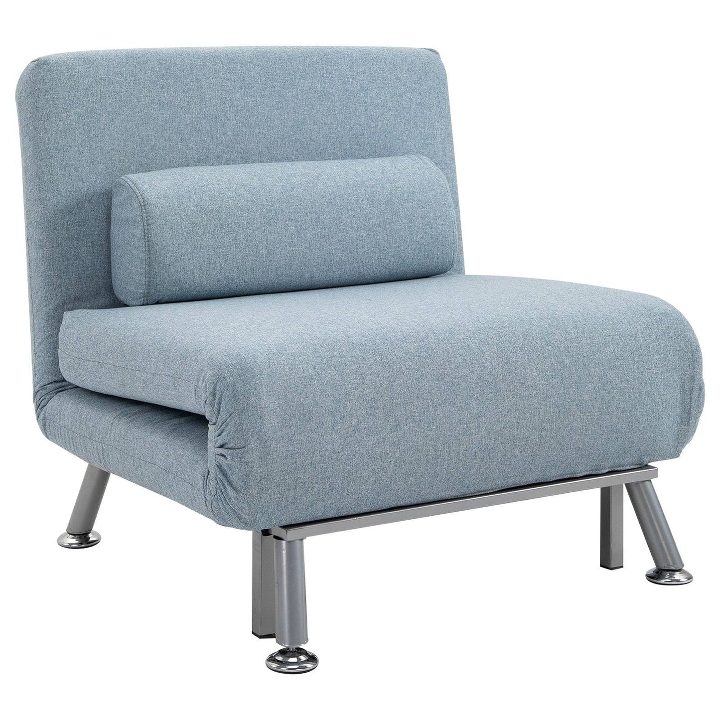 Adjustable Back Futon Sofa Chair - Blue