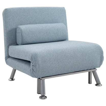 Adjustable Back Futon Sofa Chair - Blue