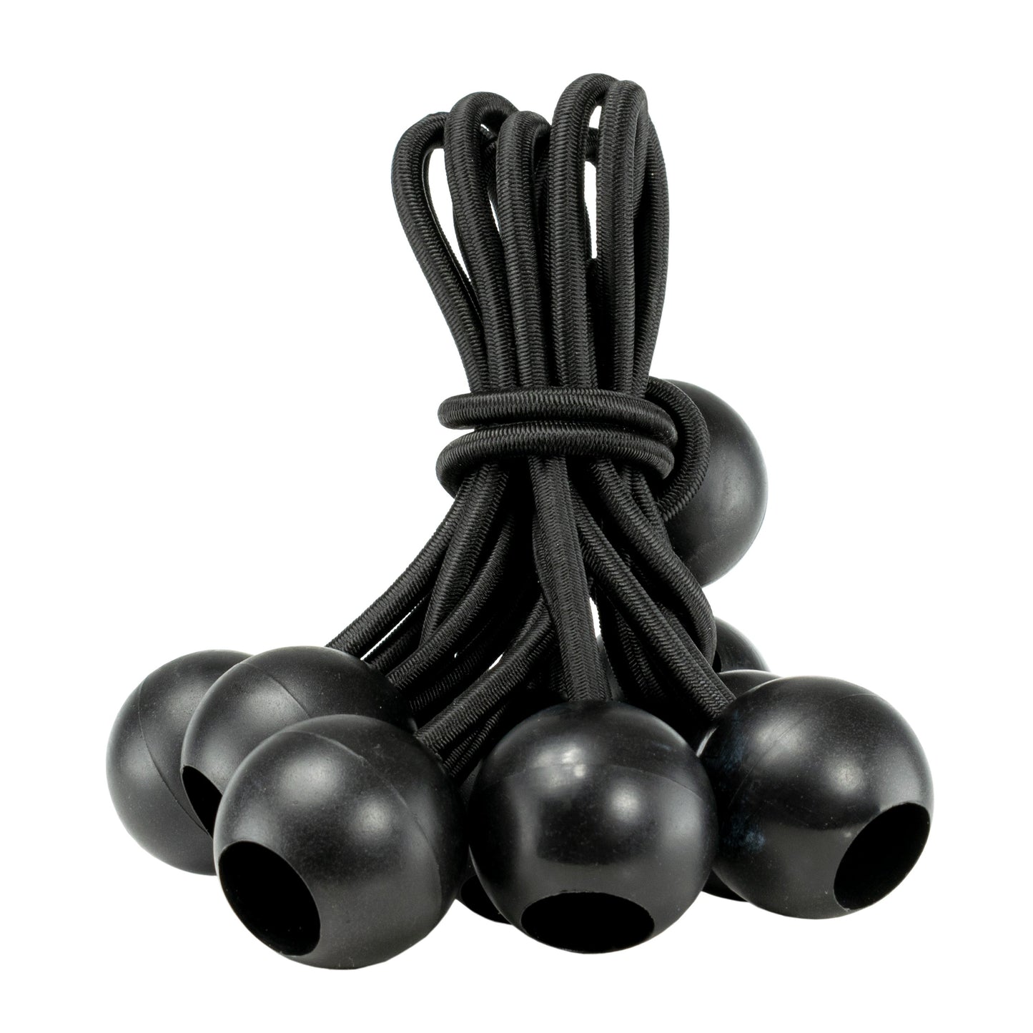 Green M-Grade Tarpaulin with 10 x 6" Bungee Balls (Black) and 10 x Screw Type Tarp Clips