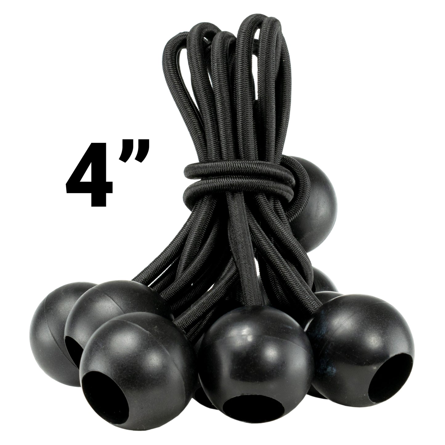 Silver XL-Grade Tarpaulin with Bungee Balls (Black)