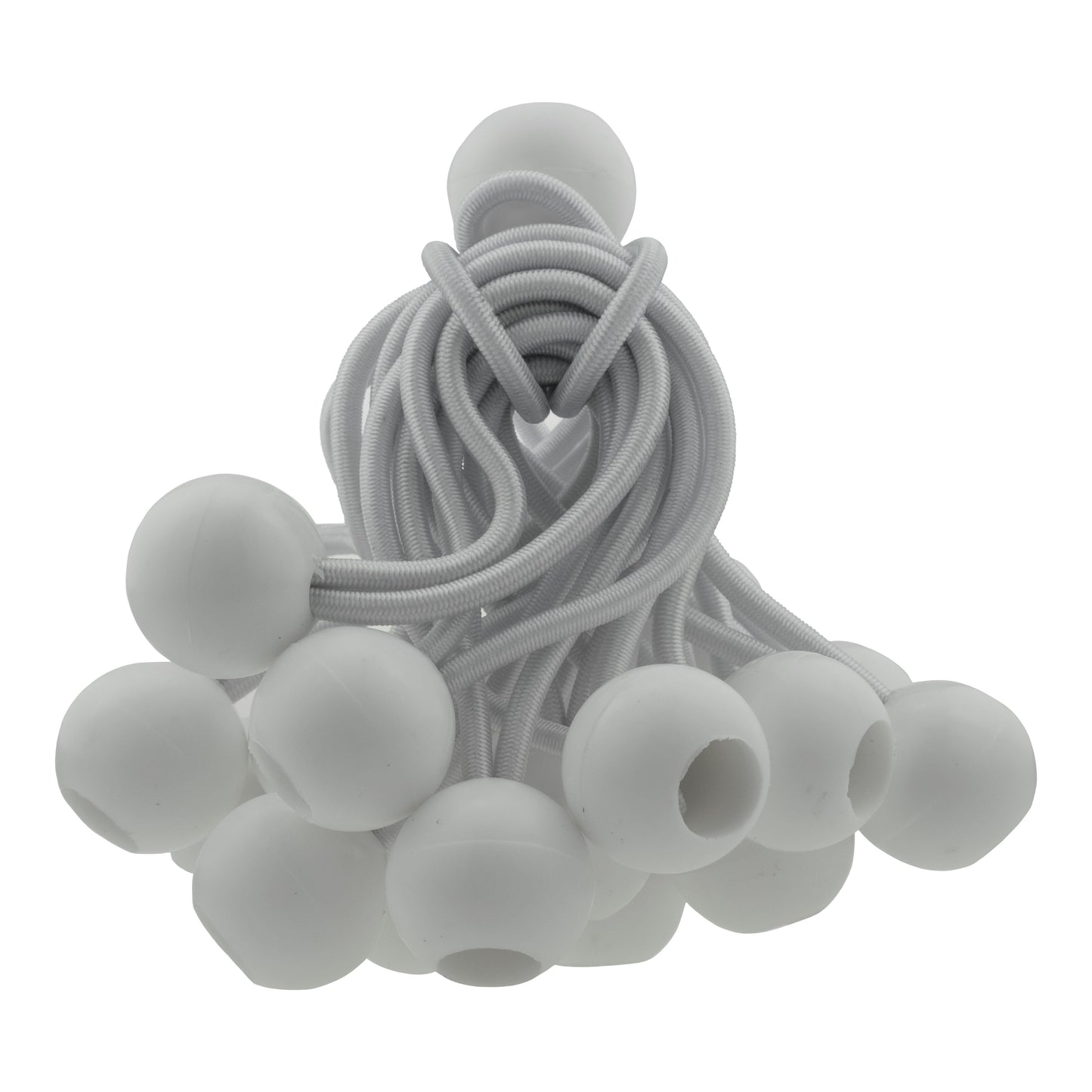 White M-Grade Tarpaulin with 20 x 4" Bungee Balls (White)