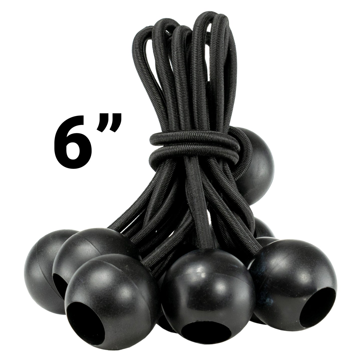 Green M-Grade Tarpaulin with 10 x 6" Bungee Balls (Black) and 10 x Screw Type Tarp Clips