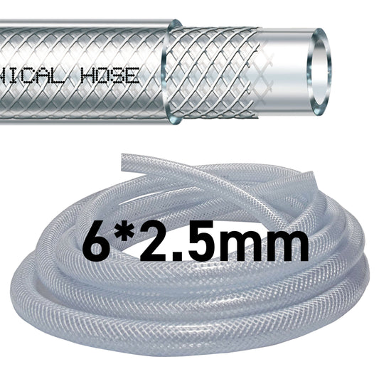 Clear Braided PVC Pipe 6mm*2.5mm