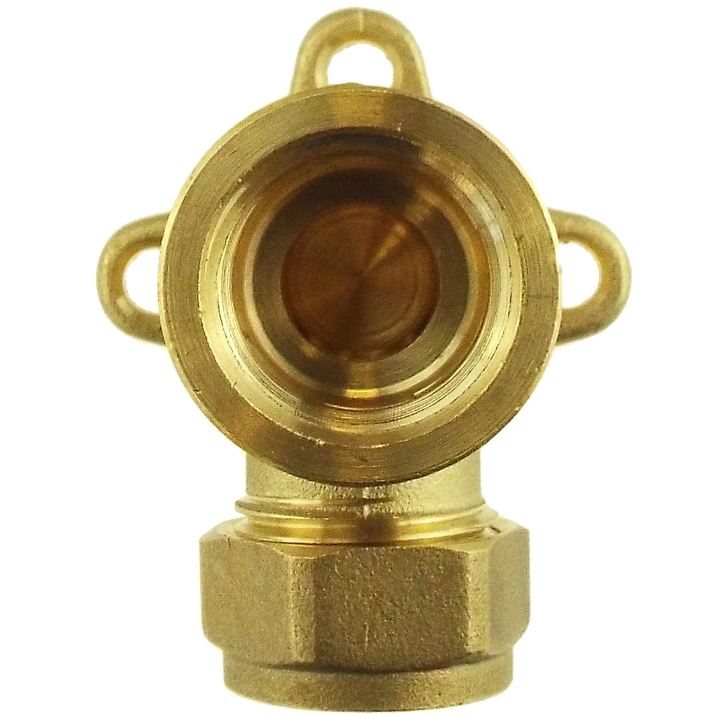 15mm Brass Wall Flange Kit with Brass Quick Connect Tap