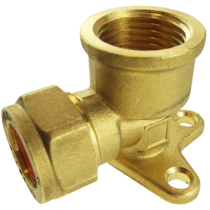 15mm Brass Wall Flange Kit with Lever Valve + Geka 19mm Barbed Set