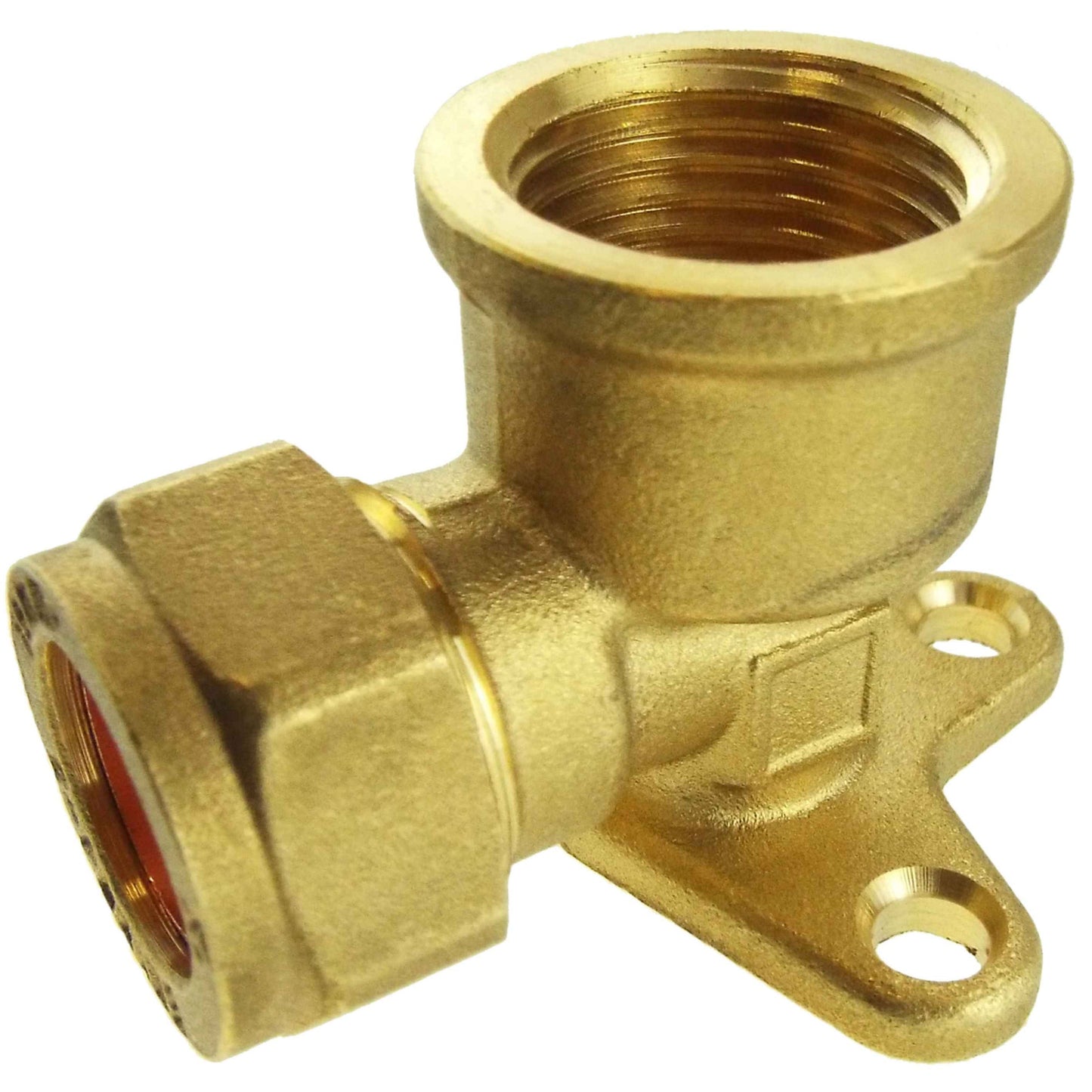 15mm Brass Wall Flange Kit with Lever Valve + Geka