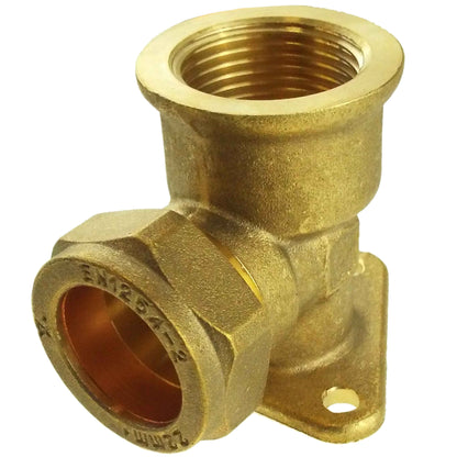 15mm Brass Wall Flange Kit with Bib Valve + Click Lock