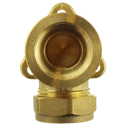 22mm Brass Wall Flange Kit with Brass Barbed Tap
