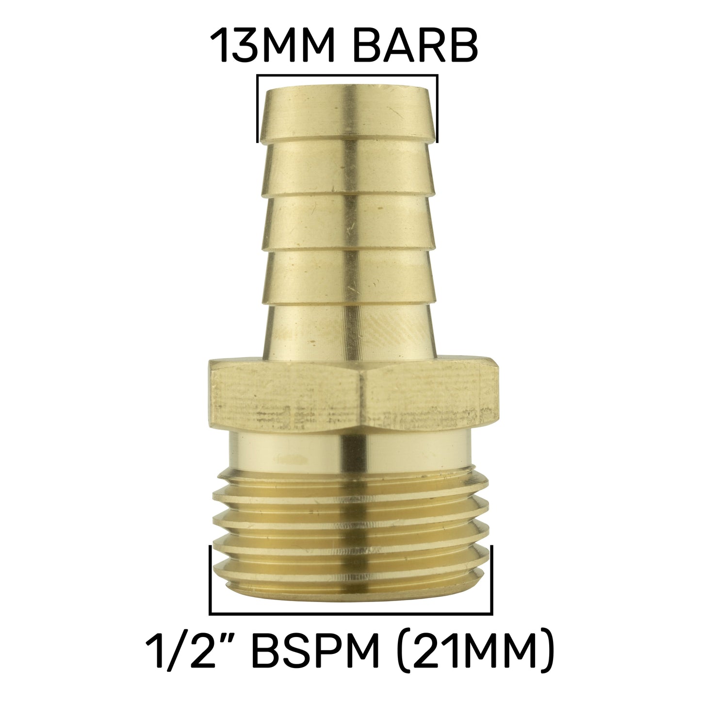 Water Butt Kit ½” BSP with Lever Valve and 13mm Brass Barb