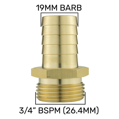 IBC 2” S60X6 Cap with Lever Valve and 19mm Brass Barb