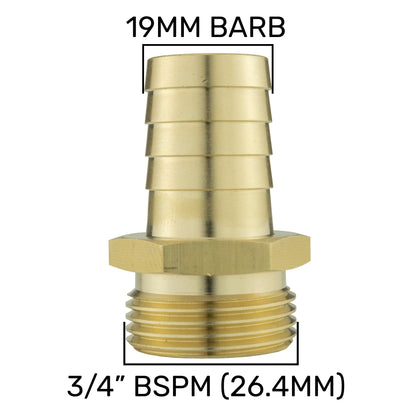 Wall Flange Kit 32mm MDPE + 32mm MDPE Valve + 19mm Brass Barb