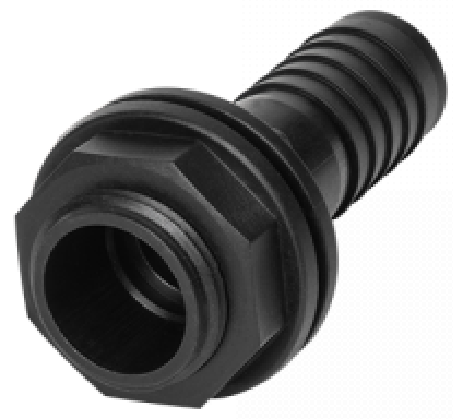 Tank Connector with Washer & Nut 1.5"BSPM - 1.5" Barb