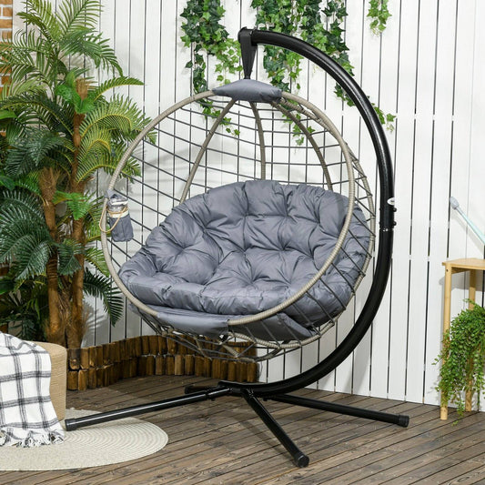 PE Rattan Swing Chair