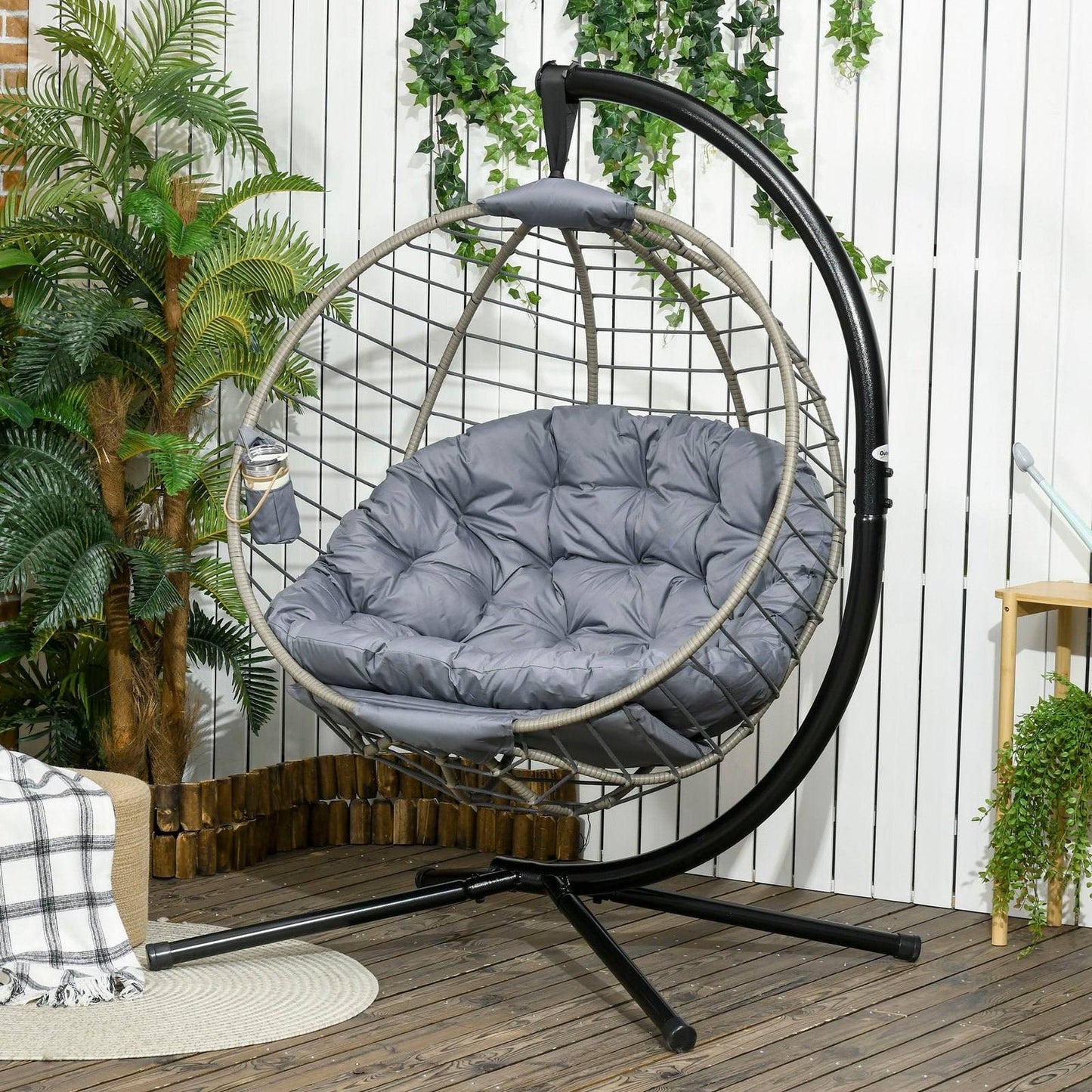 PE Rattan Swing Chair