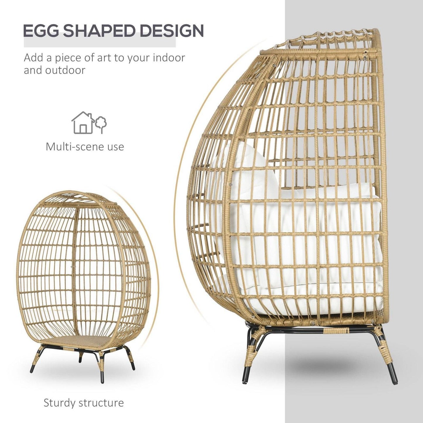 PE Rattan Outdoor Egg Chair