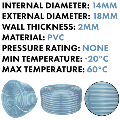 Clear PVC Pipe 14mm*18mm