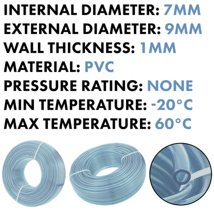 Clear PVC Pipe 7mm*9mm