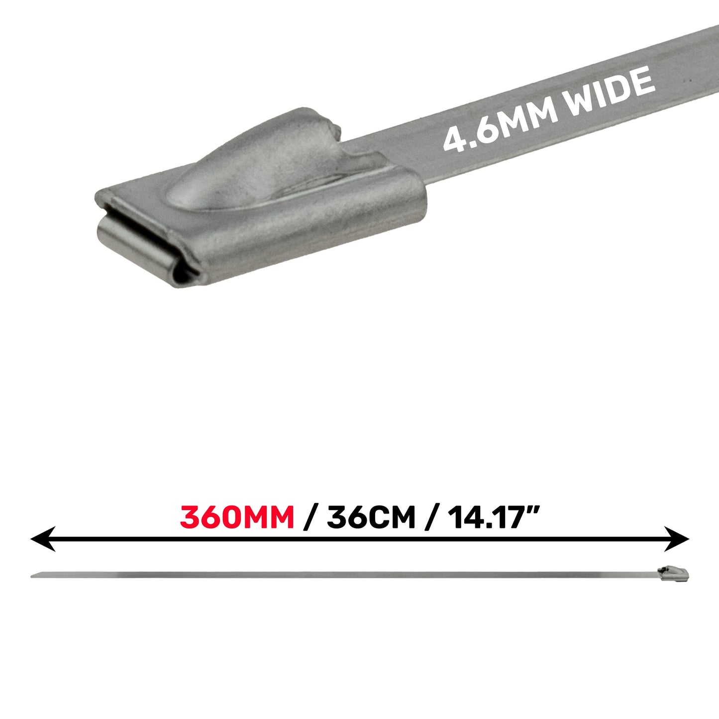 Stainless Steel Cable Ties 4.6mm x 360mm