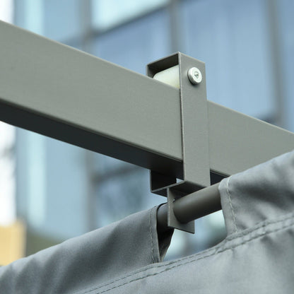 3.6 x 3M Outdoor Pergola with Retractable Roof and Curtains