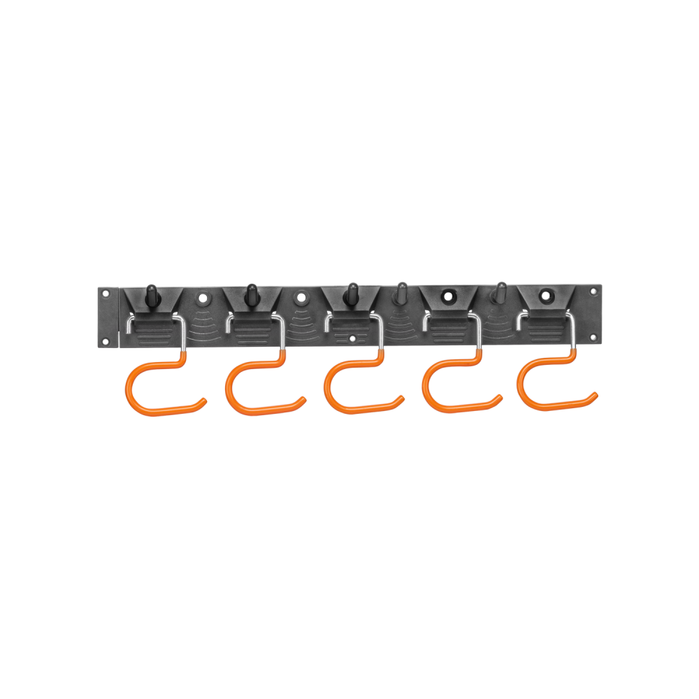 Tool Rail with Adjustable Peg Hooks and S Hanging Hooks