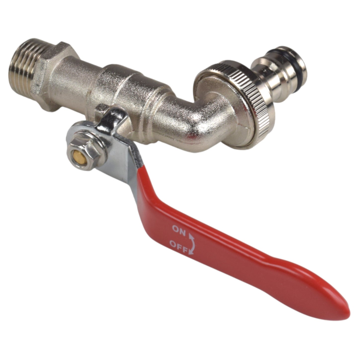 Lever Tap Kit with Barb/Quick Connect Outlet, 1/2" and 3/4" BSP Thread Inlet