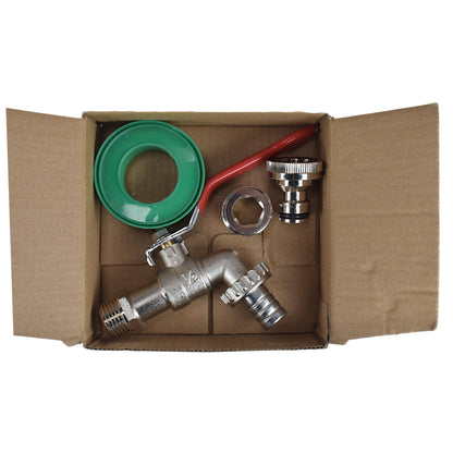 Lever Tap Kit with Barb/Quick Connect Outlet, 1/2" and 3/4" BSP Thread Inlet