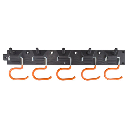Tool Rail with Adjustable Peg Hooks and S Hanging Hooks