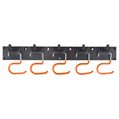 Tool Rail with Adjustable Peg Hooks and S Hanging Hooks