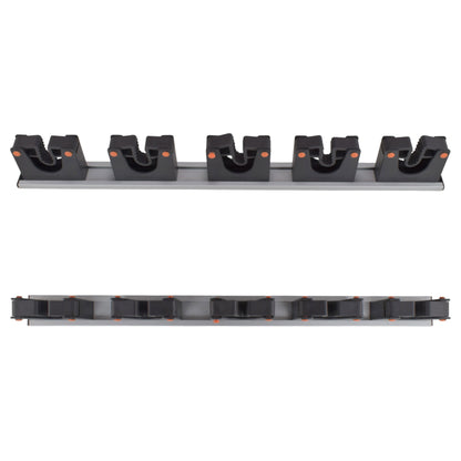 Wall Mount Tool Holder Rail - Gripper Design (5 Handles)