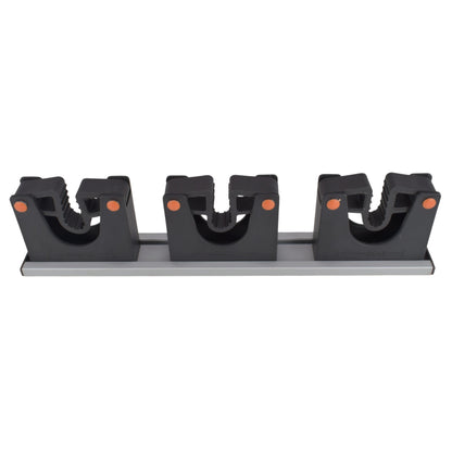 Wall Mount Tool Holder Rail - Gripper Design (3 Handles)