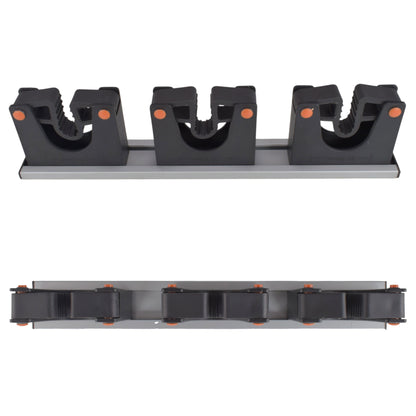 Wall Mount Tool Holder Rail - Gripper Design (3 Handles)