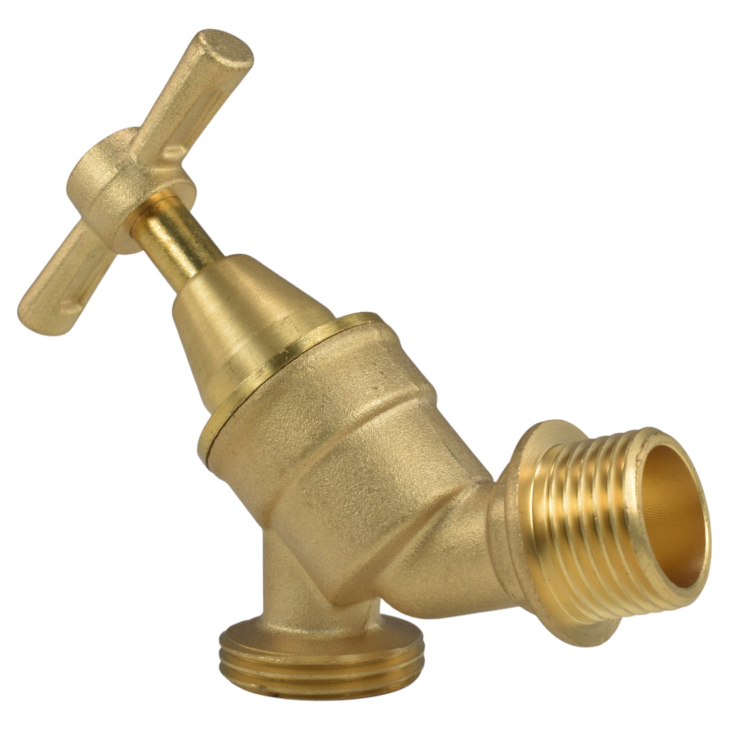Brass Bib Tap Kit with Barb/Quick Connect Outlet, 1/2" and 3/4" BSP Thread Inlet