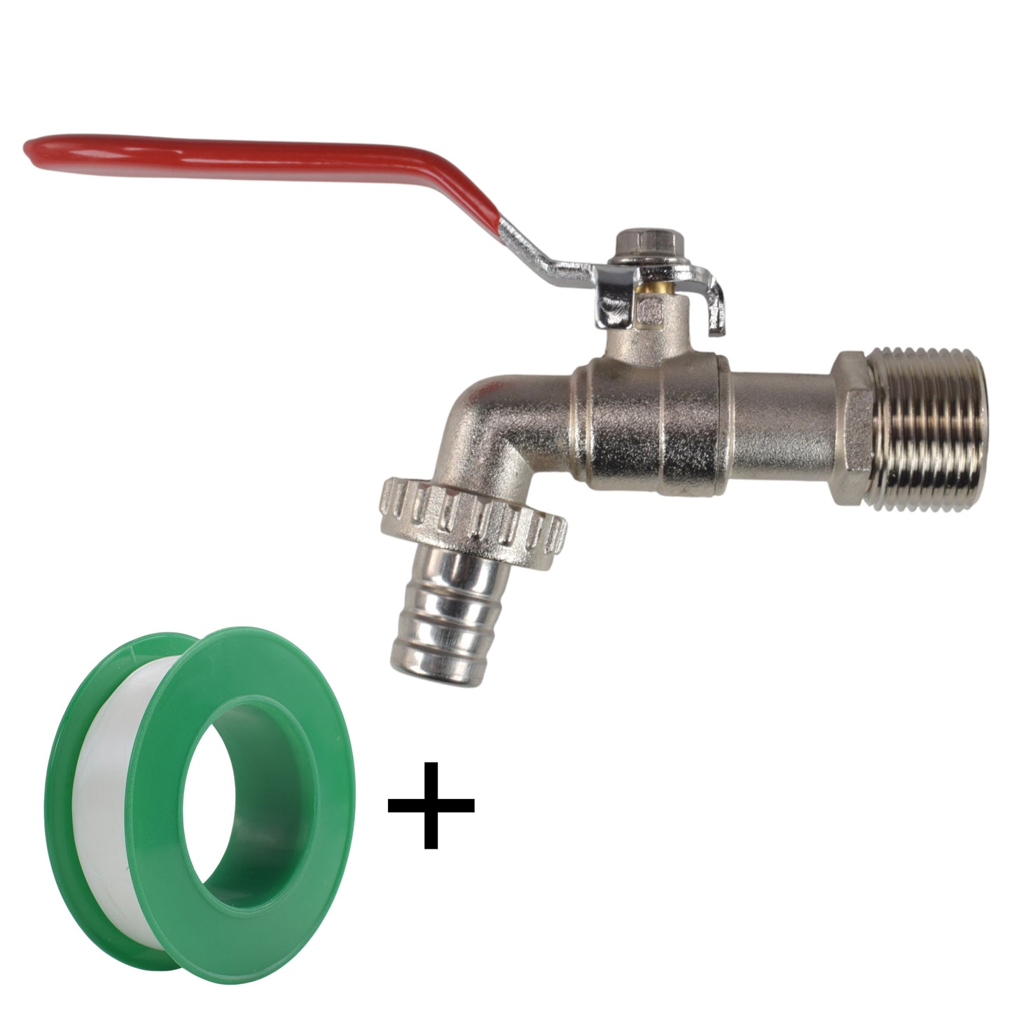 Lever Tap Kit with Barb/Quick Connect Outlet, 1/2" and 3/4" BSP Thread Inlet