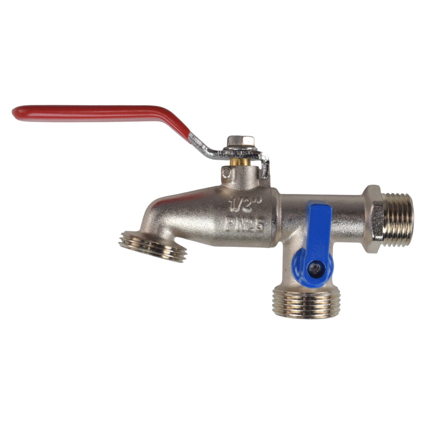 Double Lever Tap Kit with Barb/Quick Connect Outlet, 1/2" and 3/4" BSP Thread Inlet