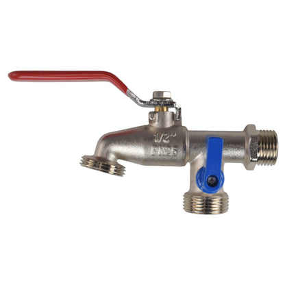 Double Lever Tap Kit with Barb/Quick Connect Outlet, 1/2" and 3/4" BSP Thread Inlet