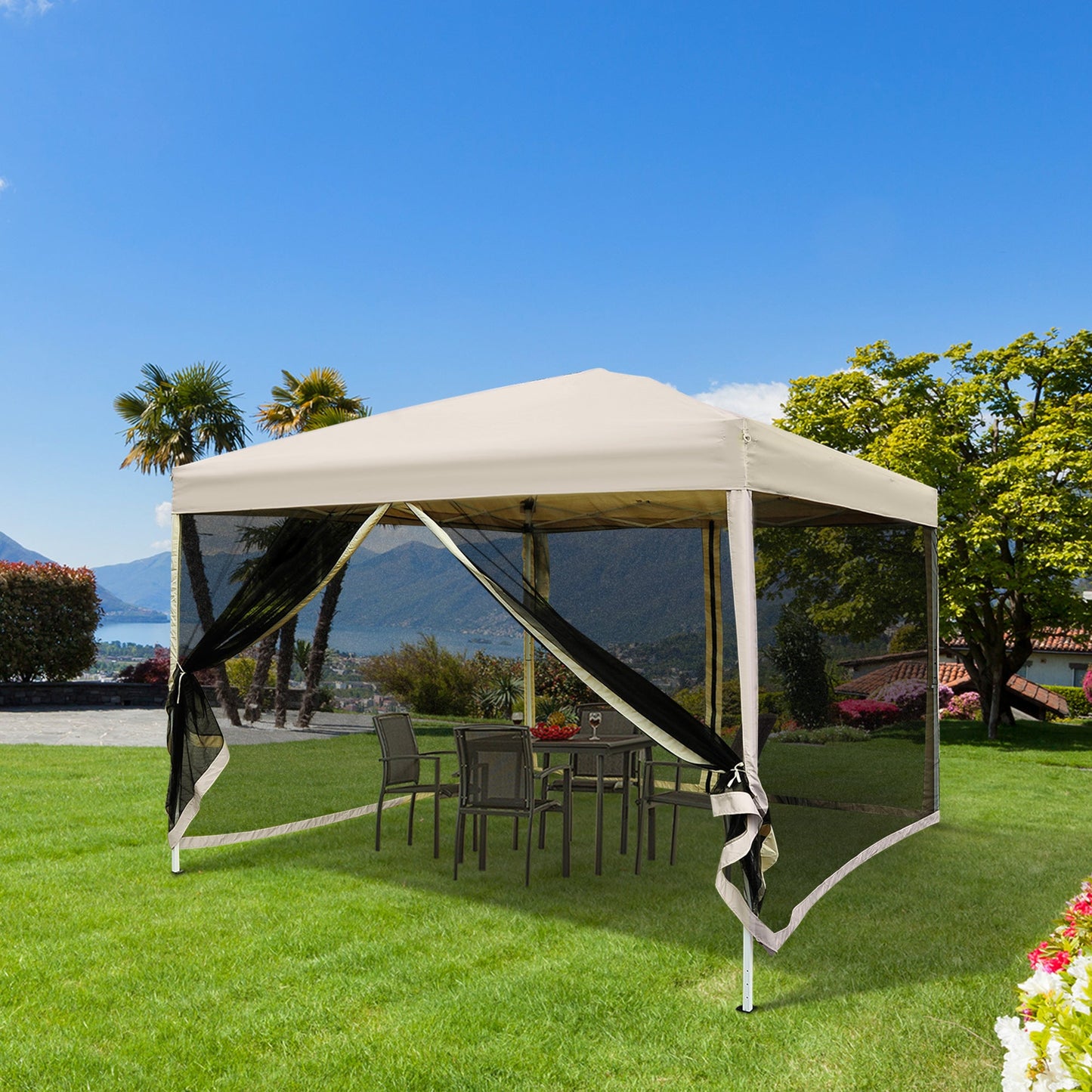 Outsunny 3 X 3(M) Pop Up Gazebo Canopy Tent With Carry Bag
