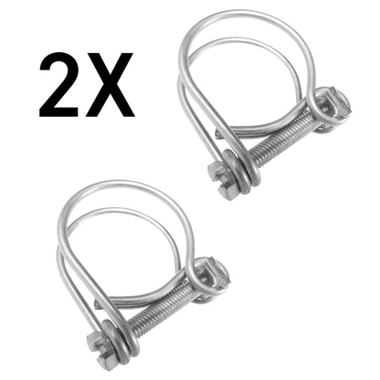 Corrugated Pipe 1.5" (40mm) with 2 x Double Wire Clips Set