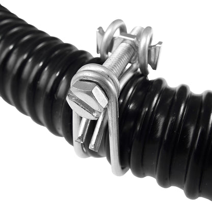 Corrugated Pipe 1.5" (40mm) with 2 x Double Wire Clips Set