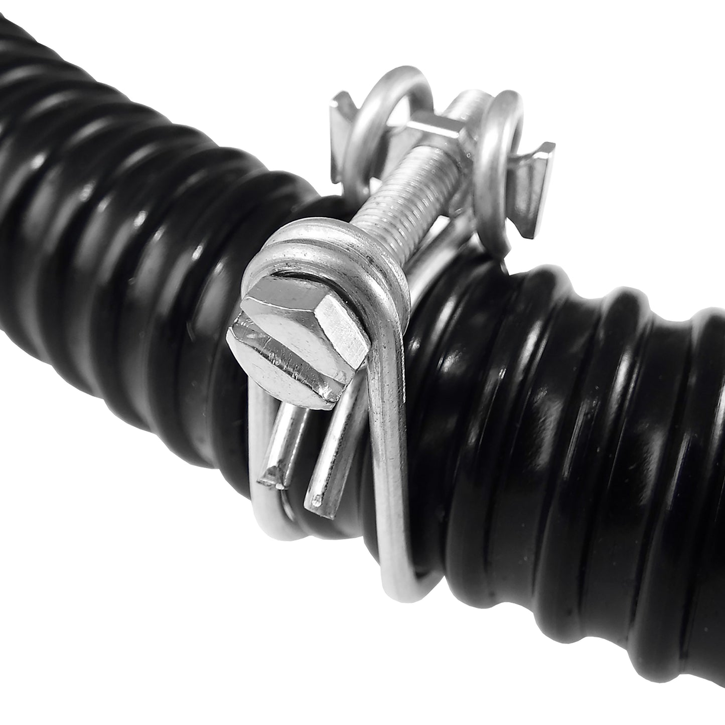 Corrugated Pipe 2" (50mm) with 2 x Double Wire Clips Set