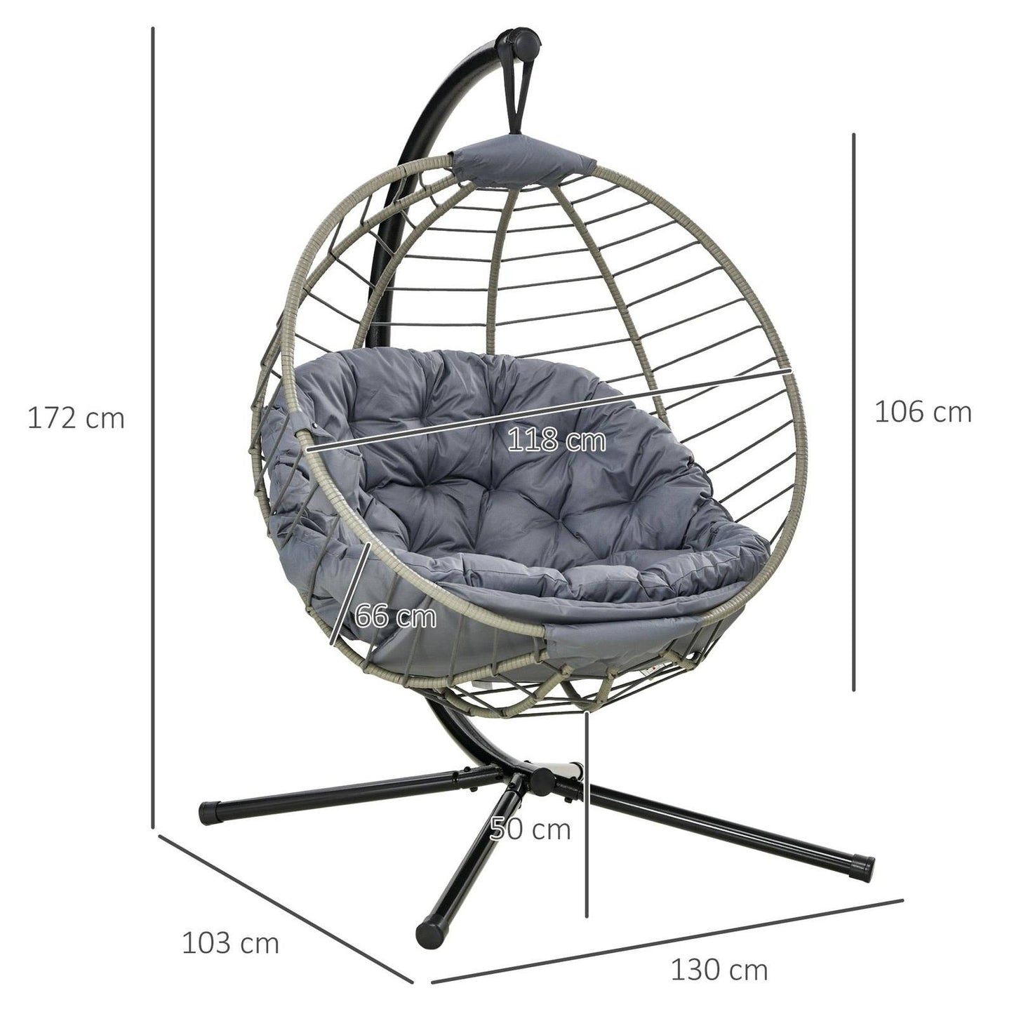 PE Rattan Swing Chair