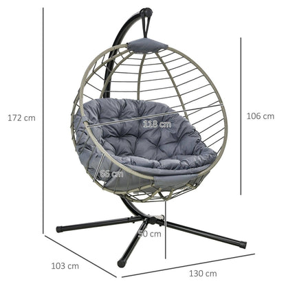 PE Rattan Swing Chair